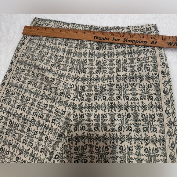 Umgee Bohemian Green Khaki Printed Casual Lounge Pants Size Large NWT - Picture 6 of 7